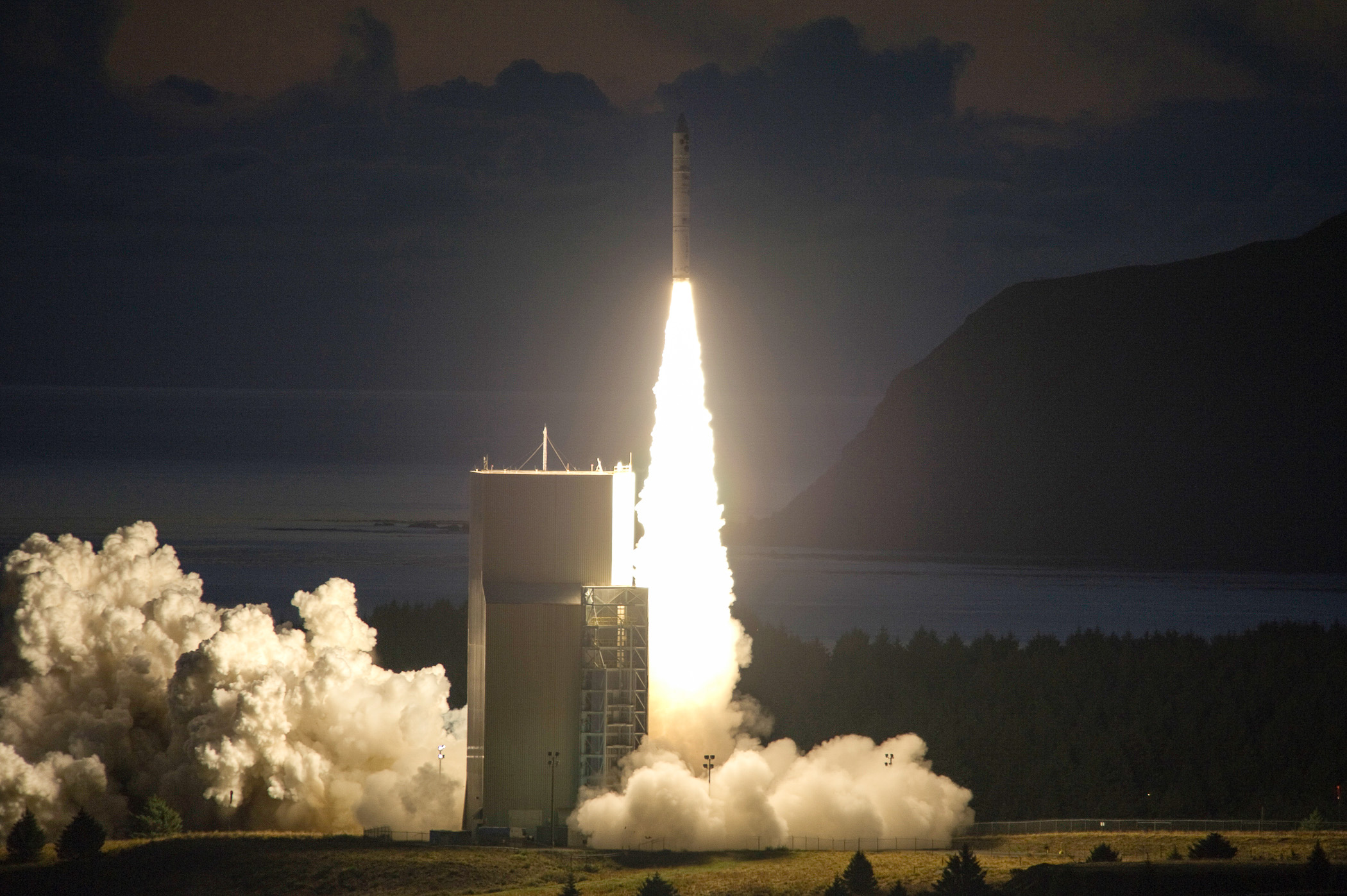    KODIAK, Alaska  - The Office of Naval Research-sponsored tactical satellite IV (TacSat-4) lifts-off from the Alaskan Aerospace Corporation's Kodiak Launch Complex aboard a Minotaur IV+ launch vehicle. Built by the Naval Research Laboratory and Joh