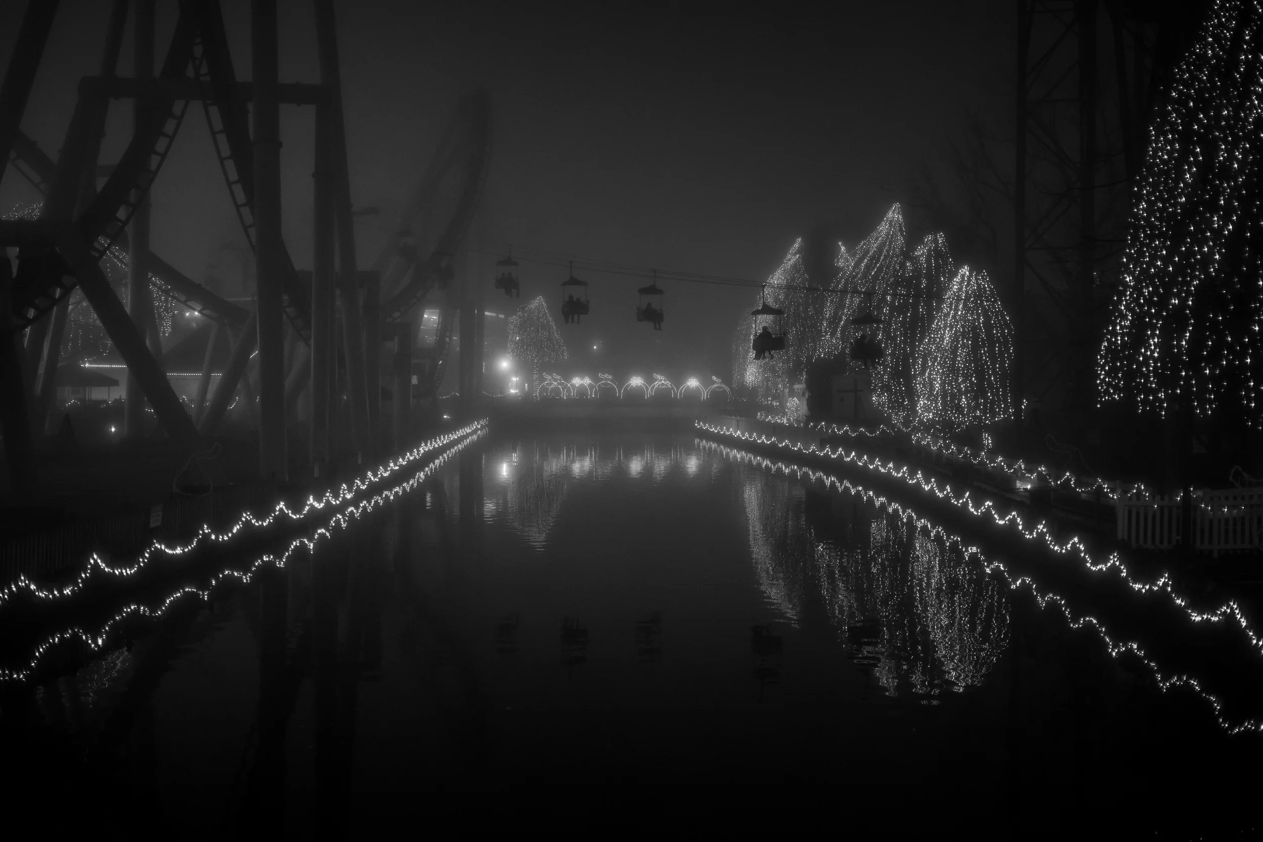 I titled this photo Santa and his Reindeer. Fujifilm X100S,1/30 @f2.0, ISO 1600.