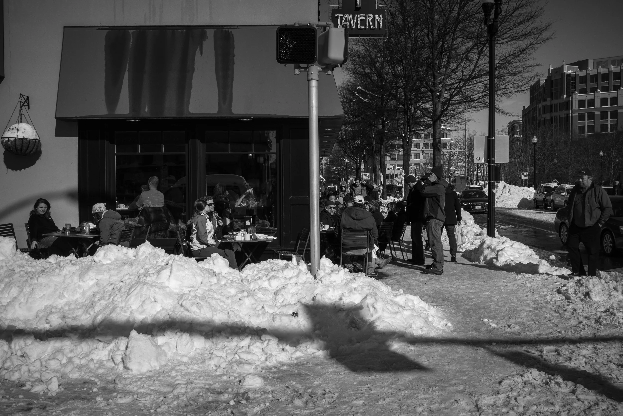 I probably could have spent much more time with this scene, but the juxtaposition of dining al fresco just 13 hours after the blizzard ended tells a story about the Clarendon neighborhood in Arlington.