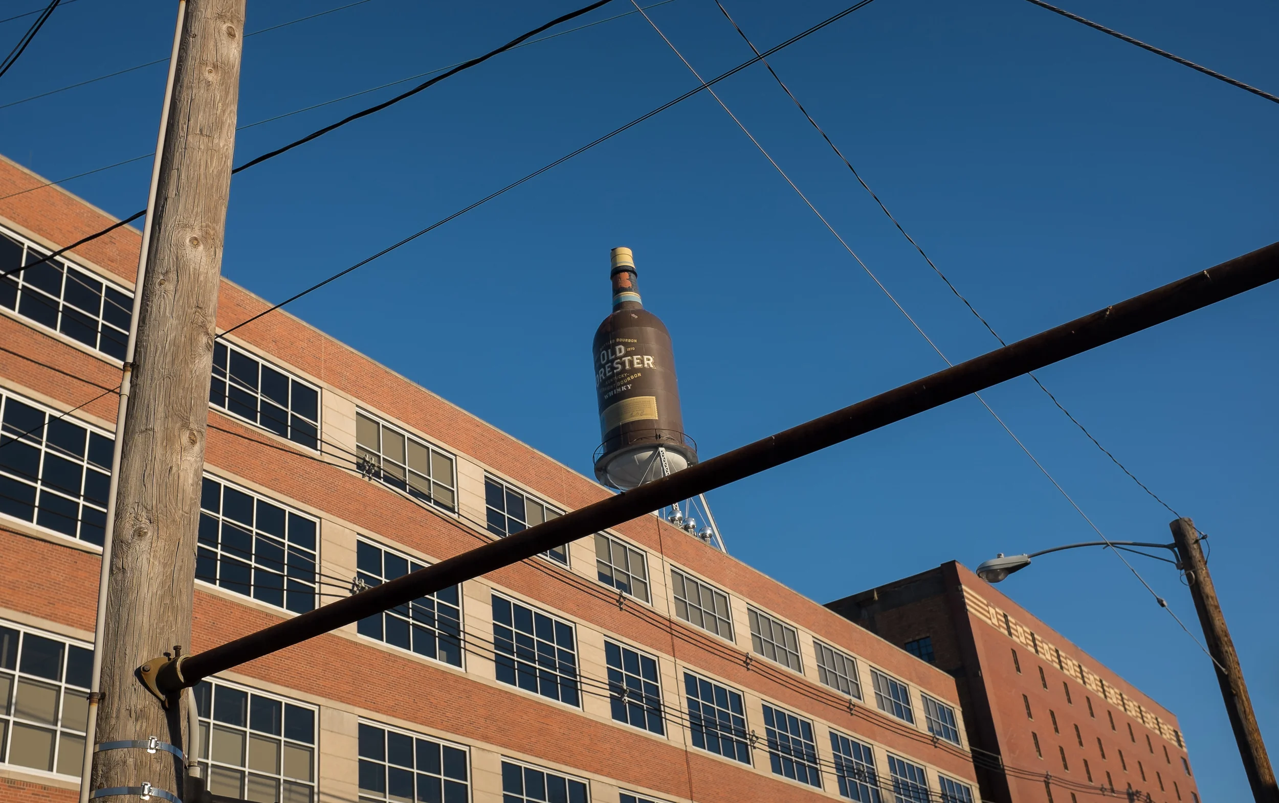 Early morning light at the Brown-Forman distillery in Louisville, Kentucky. I always seem to be drawn to oversized versions of everyday items. 1/640 @ f5.6, ISO 200.