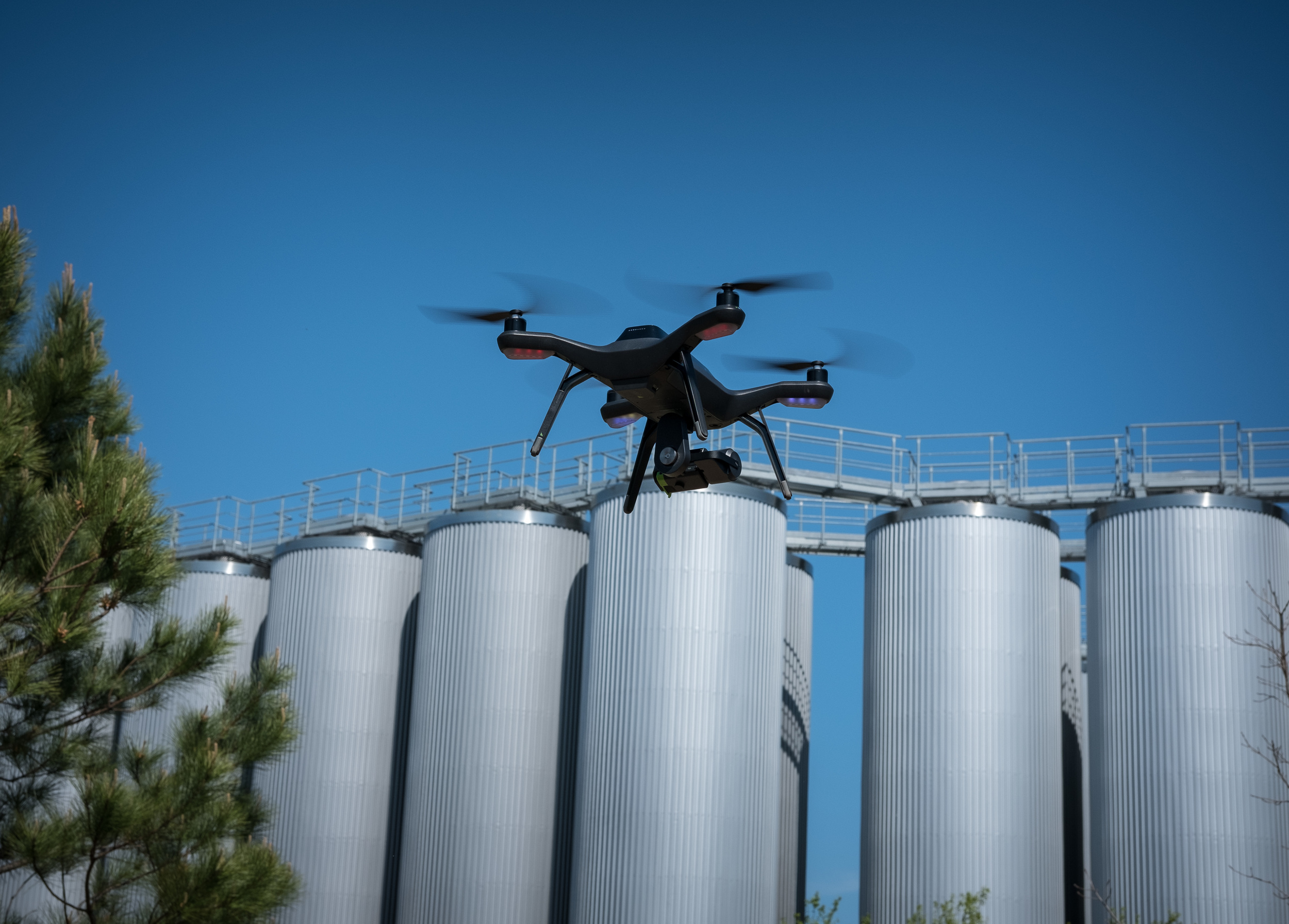 Something to consider when taking a pinhole photograph from a drone is that you will be looking through a pinhole when flying the drone. So keeping the drone in sight and close is very important.