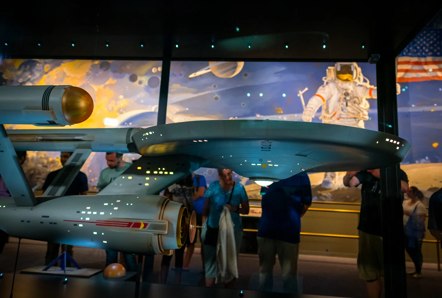 Restored USS Enterprise model on display at the Smithsonian Sea Air and Space Museum in Washington, D.C. Fujifilm X-Pro2, 16mm 1.4. 1/60 @ f2.0, ISO 1000.
