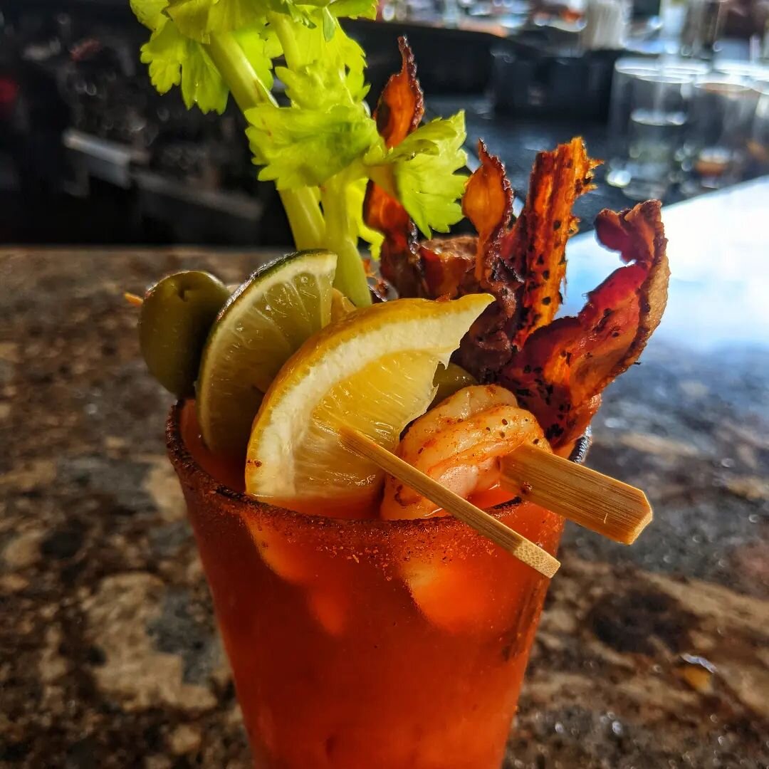 Breakfast or lunch? Or if I have another, it could be dinner. #bloodymary #cocktail #thevillages #brownwood