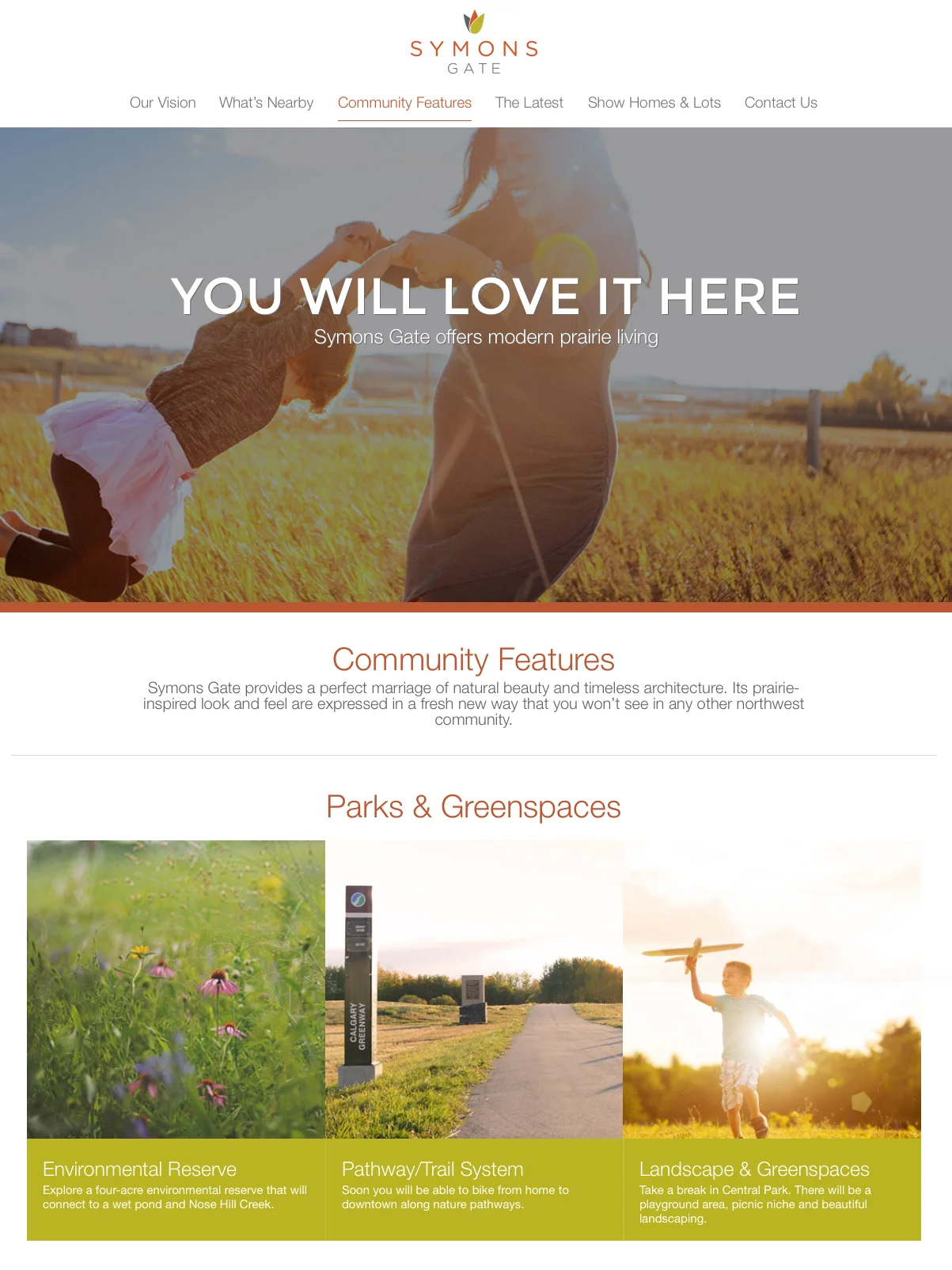 Symons Gate - website content