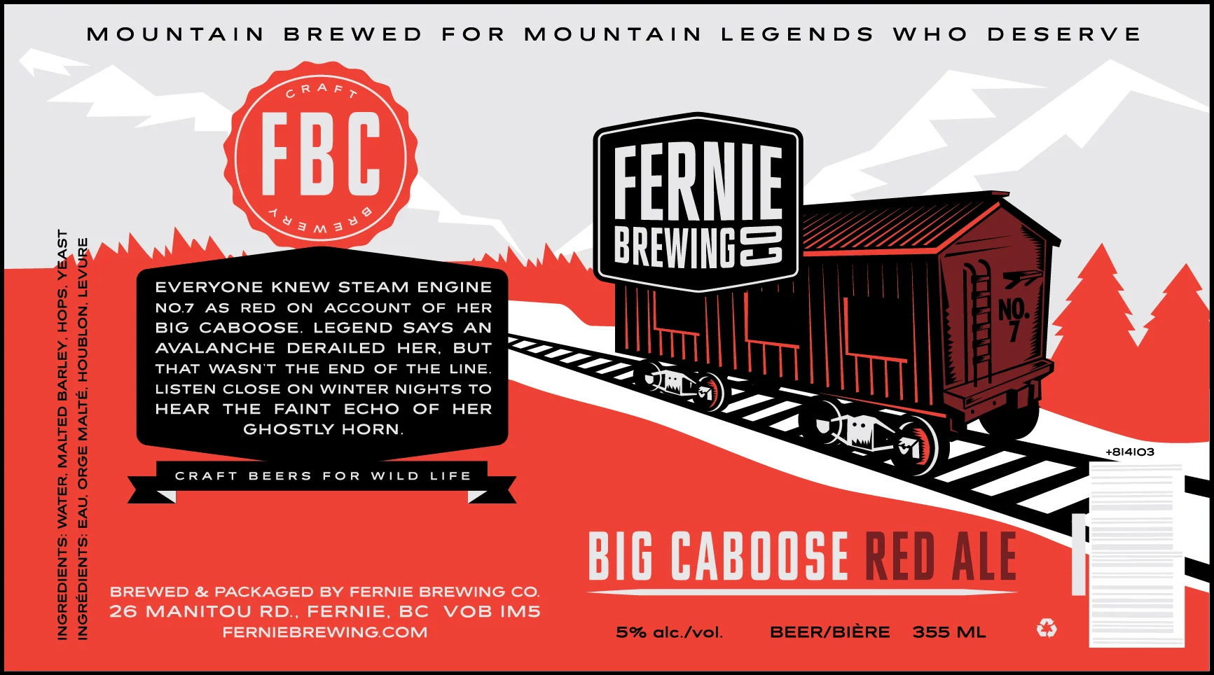 Big Caboose Red Ale - packaging copywriting