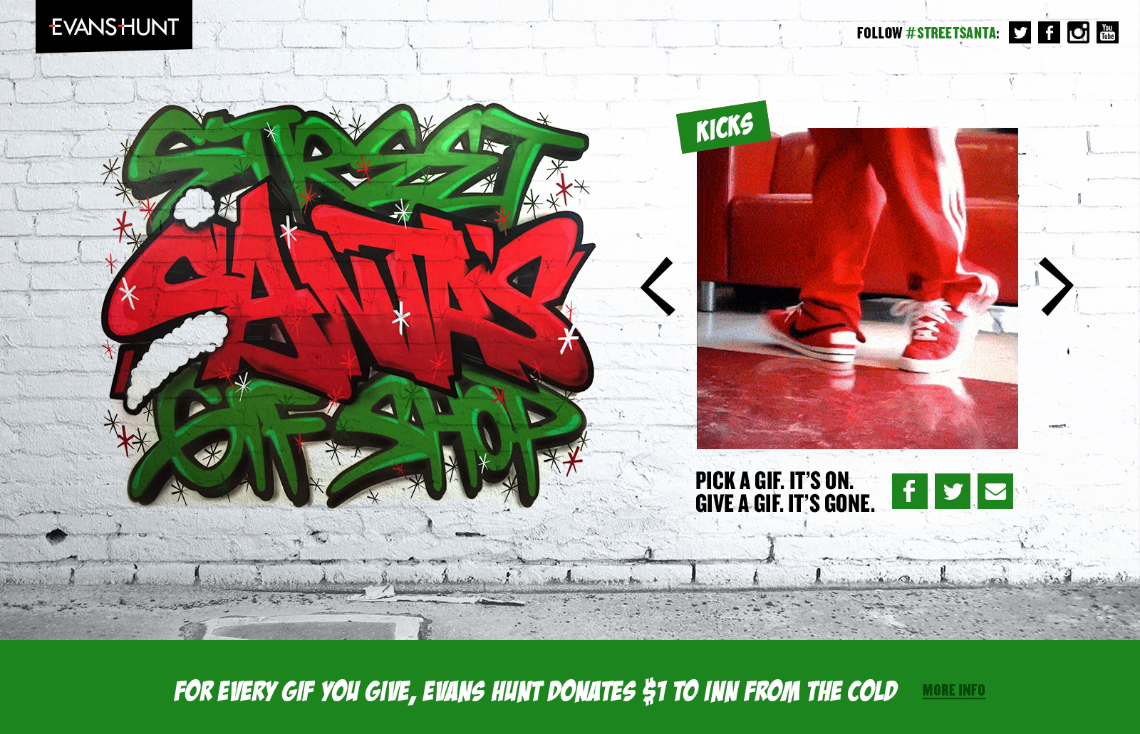 Street Santa's GIF Shop - website content