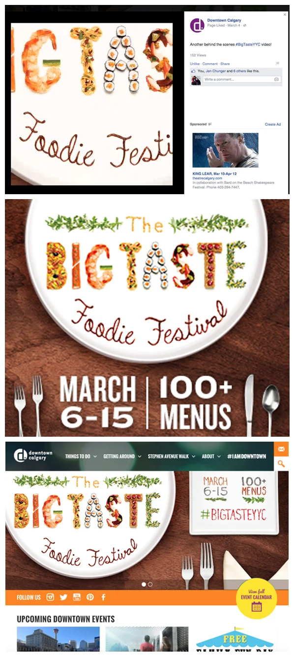 The Big Taste - digital banner copywriting