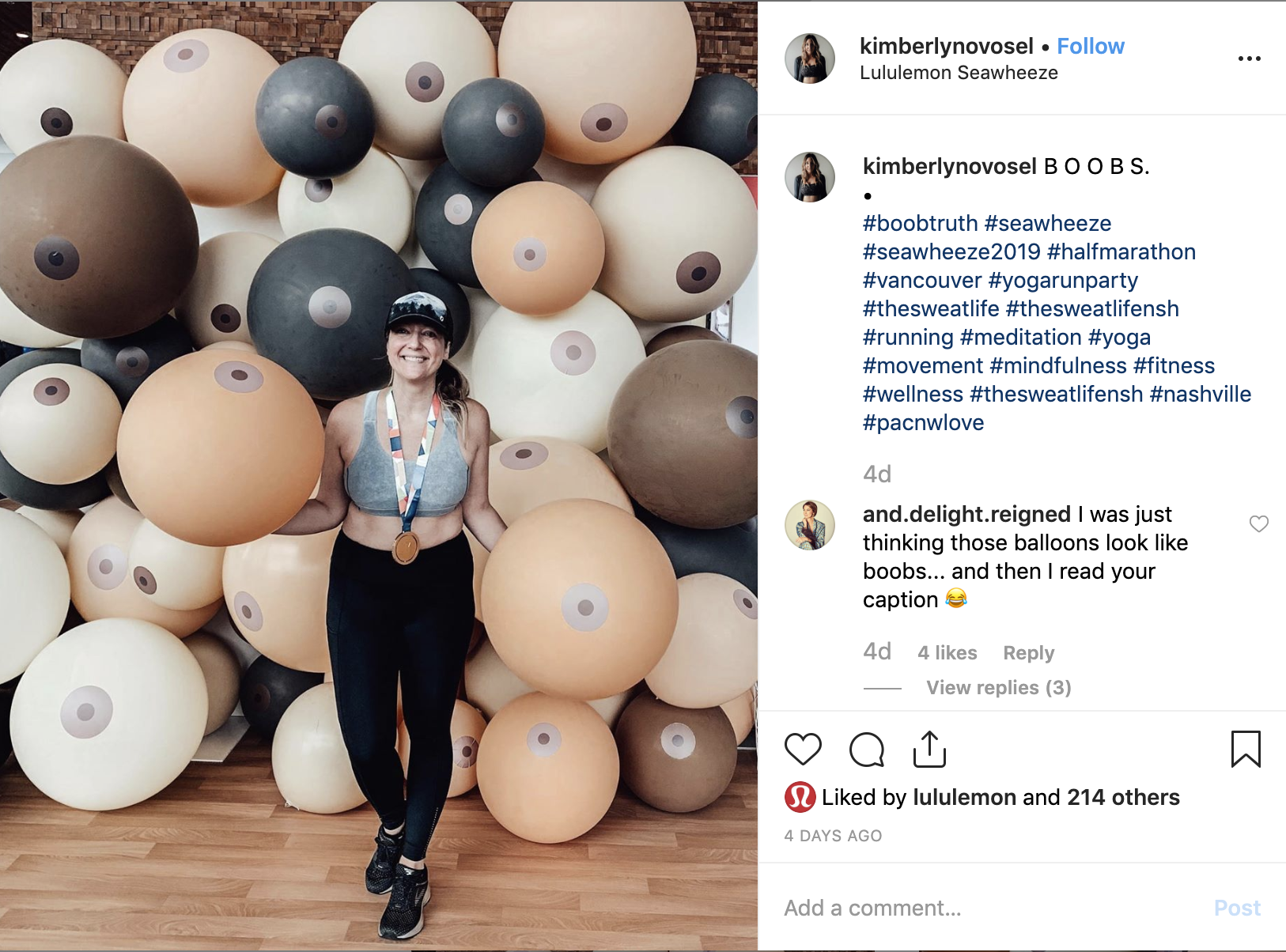 Boobaloon wall at the Seawheeze event! Photo credit to @kimberlynovosel | Produced by lululemon