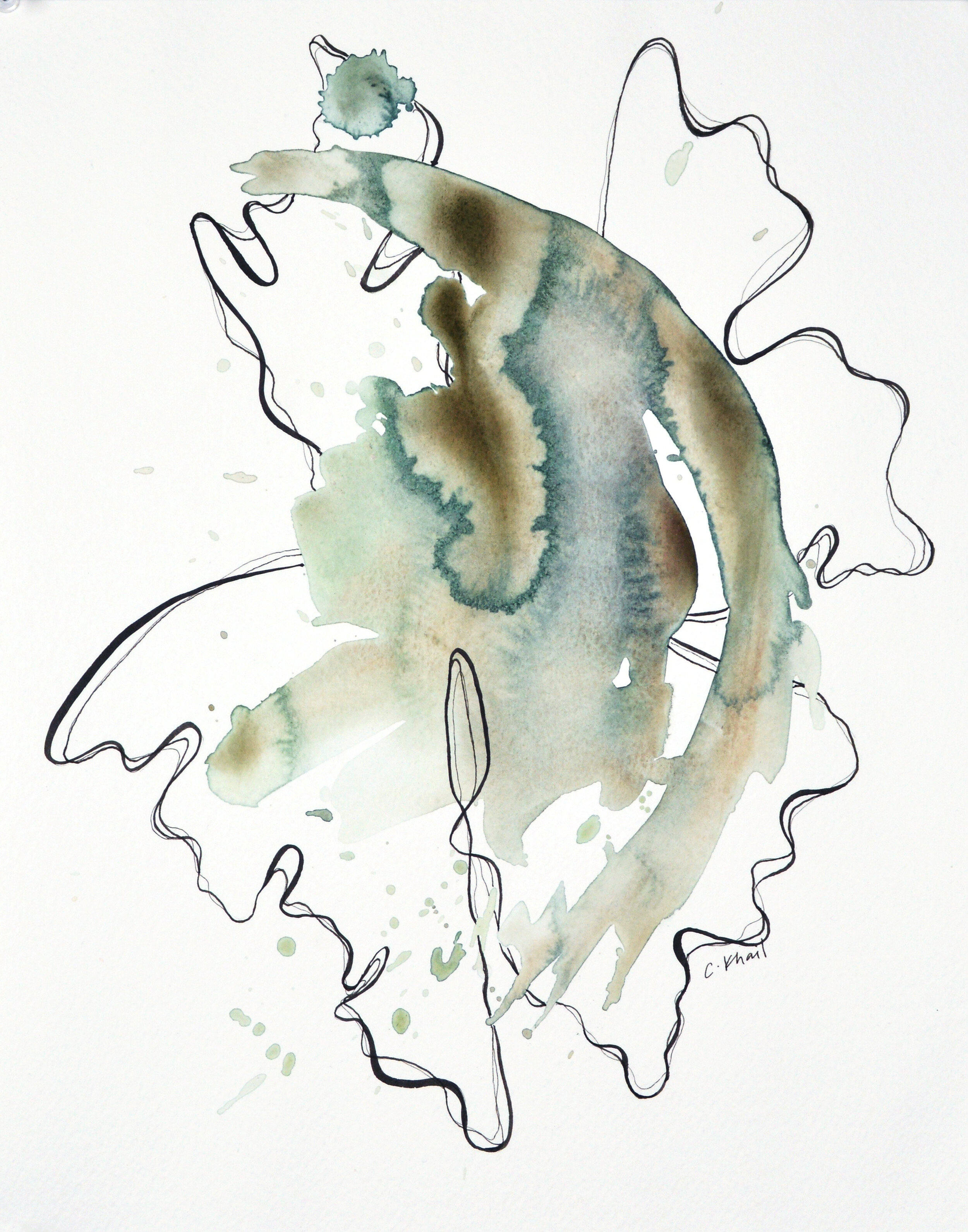 BAPTISM watercolor series by artist Courtney Khail