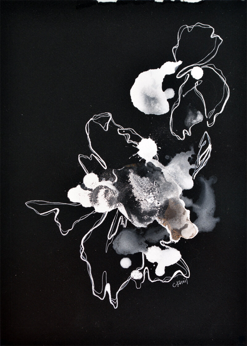 Courtney Khail artist - black and white DEVELOP series