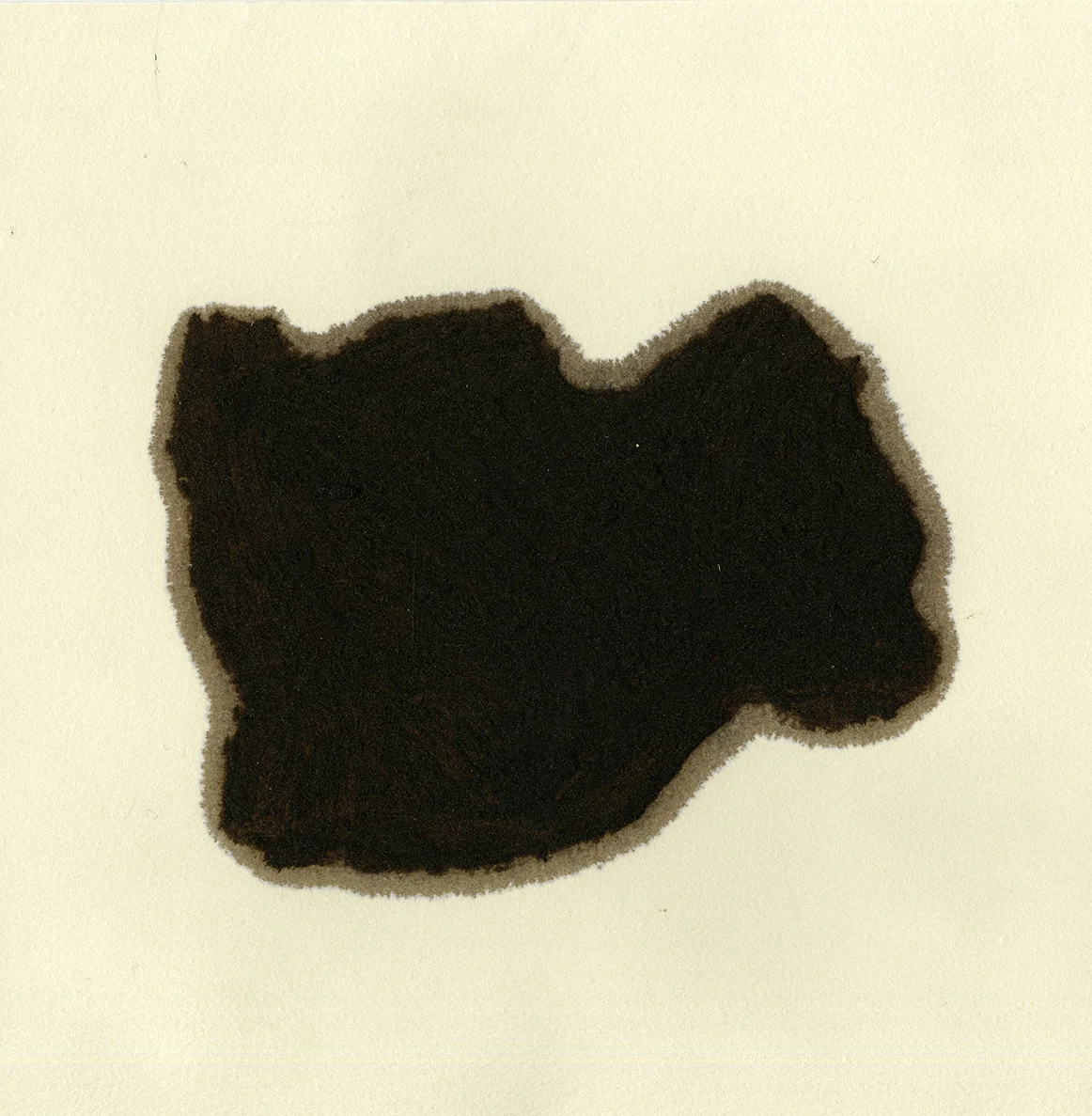Spill | found bitumen on paper | 11 x 11" | 2015