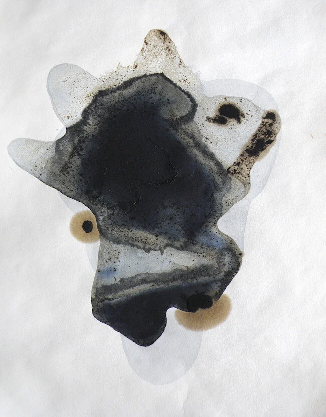   Untitled 42  | Bitumen, seawater and gouache on paper | 11 x 14" | 2017     