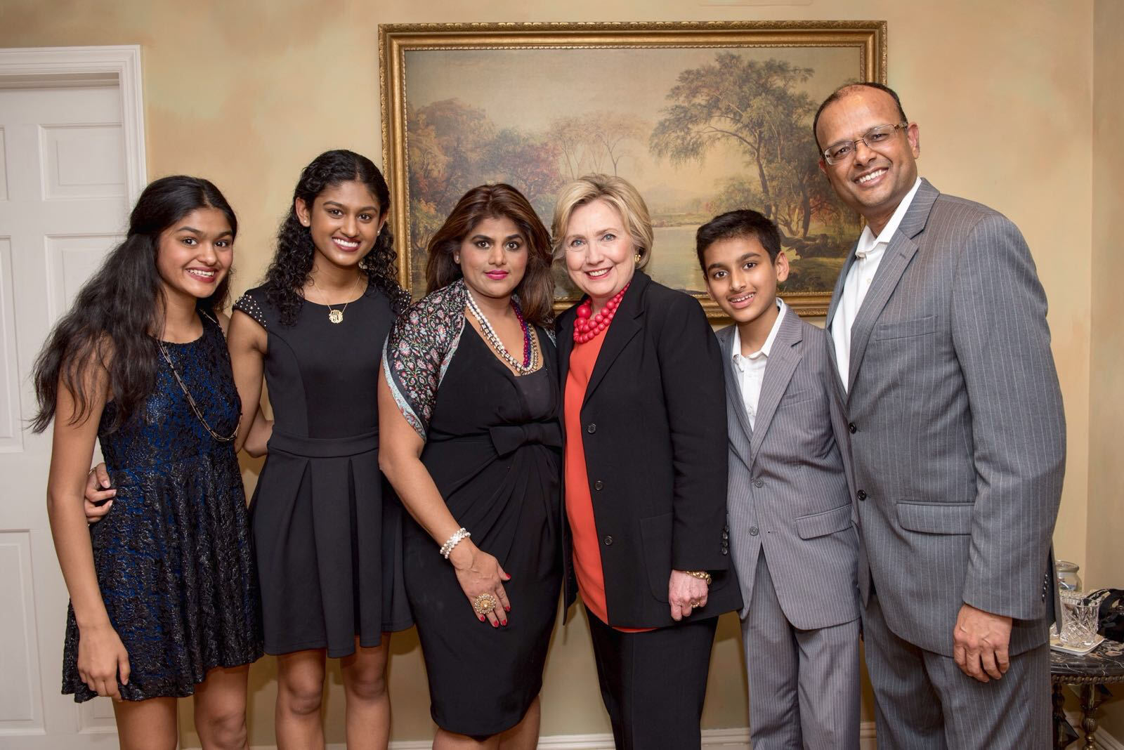Secretary Hillary Clinton, Hetal and her Family