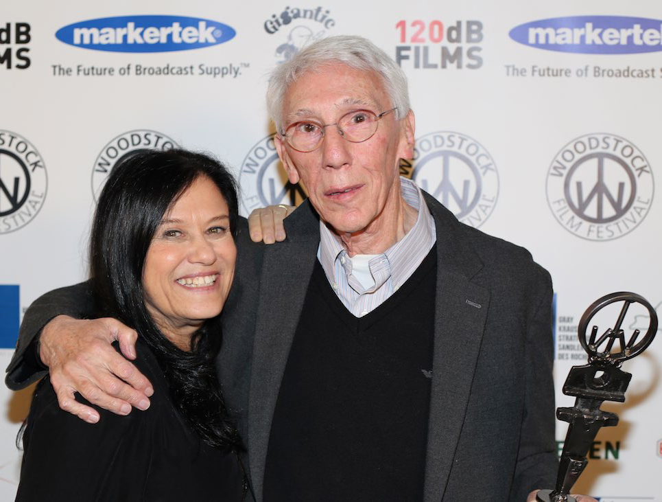 Barbara Kopple at the 2016 Woodstock Film Festival with director and Lifetime Achievement Award recipient Leon Gast
