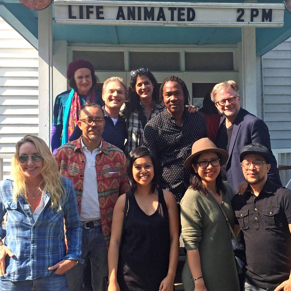 Director Roger Ross Williams and friends at special Woodstock Film Festival screening of LIFE, ANIMATED