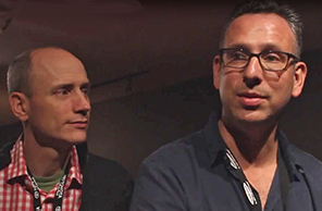 Director, Justin Schein and co-director, David Mehlman Q&A for LEFT ON PURPOSE at 2015 Woodstock Film Festival. (Photo by Larissa Schrage)