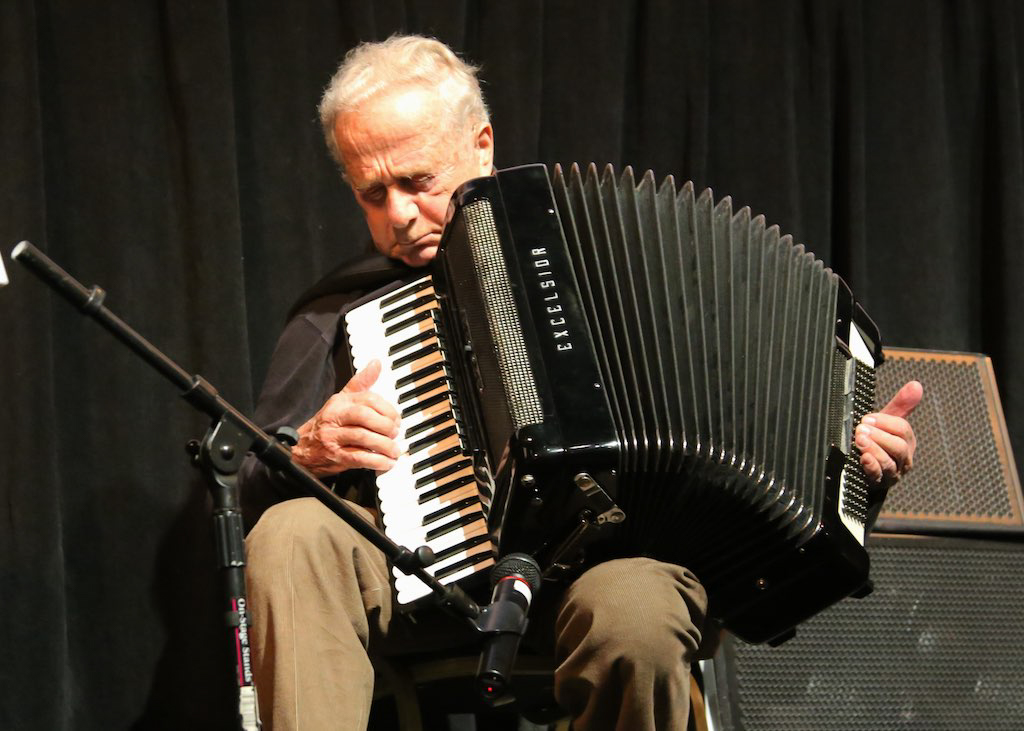 Frank Grunwald giving a live performance at the 17th Annual Woodstock Film Festival.