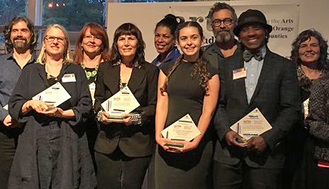 Honorees at the Arts Mid-Hudson awards.