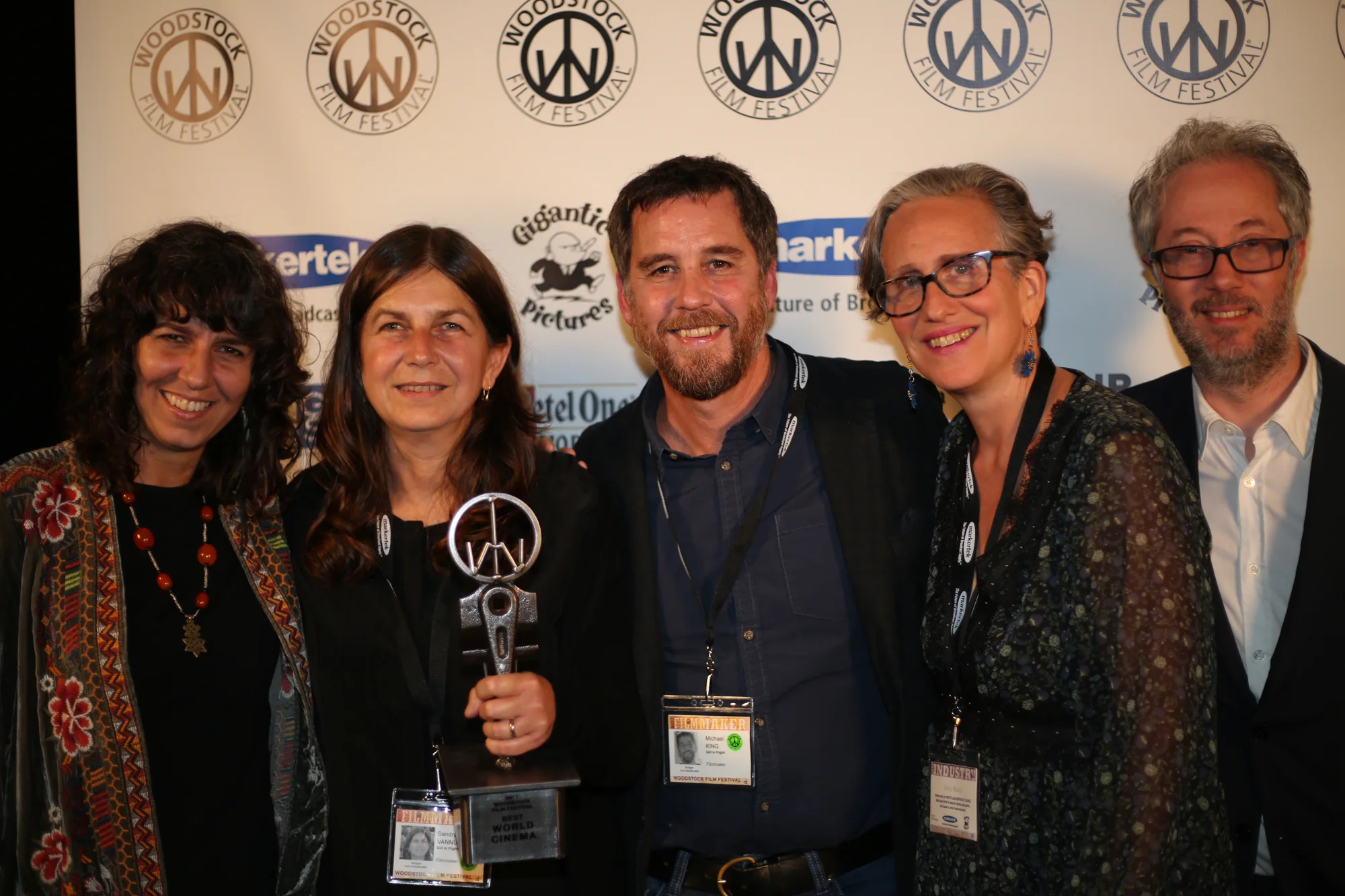 Maria Govin, Sandra Vannuchi, Michael King, Emily Russo, and Claude dal Farra. GIRL IN FLIGHT won the World Cinema Award