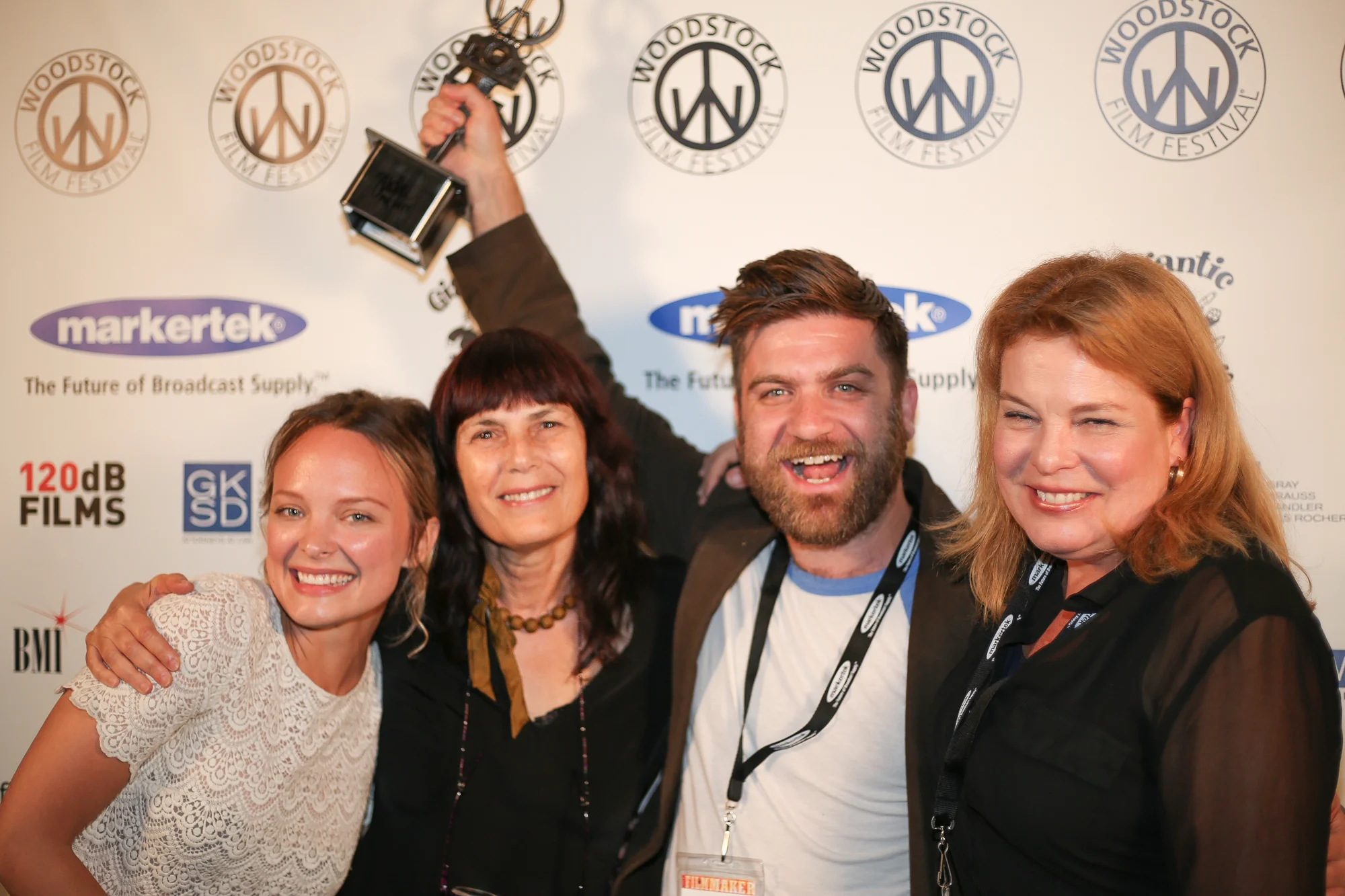 Auden Thornton, Meira Blaustein, Harris Doran, and Catherin Curtin, BEAUTY MARK won the Ultra Indie Award