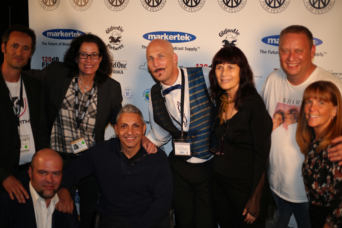 Crew members and subject from ROLL WITH ME receive the Carpe Diem Andretta Award with Meira Blaustein and Lauri Andretta