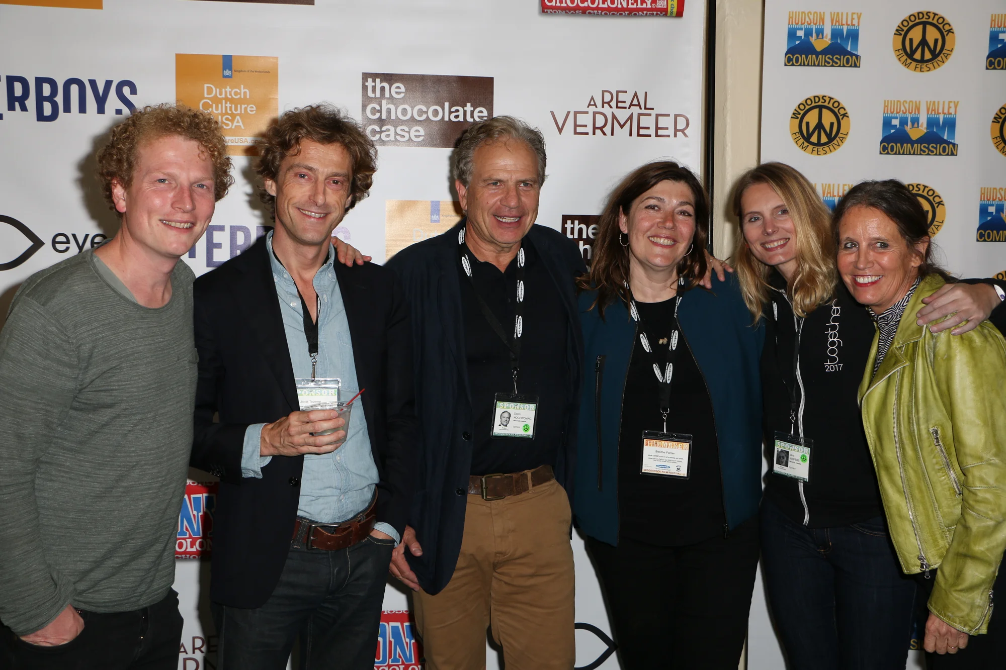 The Dutch team, including Benthe Forrer (The Chocolate Case), at the 2017 Woodstock Film Festival Filmmaker Party sponsored by Dutch Culture USA. Photo by: Eugene Devillamil