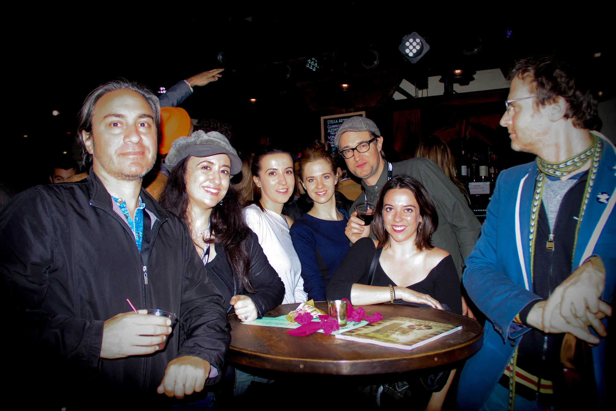 Isil Bagdadi, Ari Gold and friends at the Party at The Colony. The 2017 Woodstock Film Festival. Photo by: Deana Leblanc