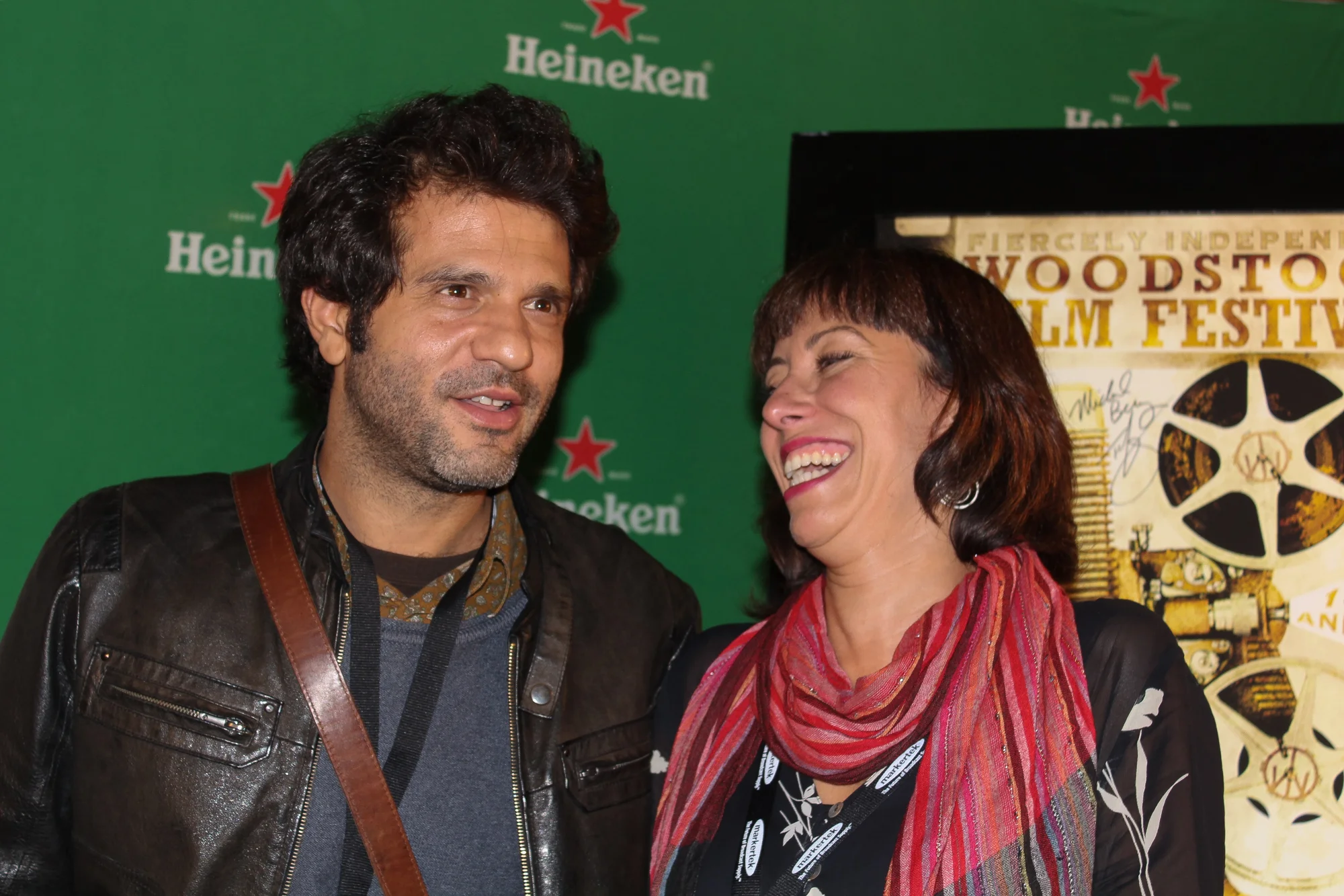 Angelos Rallis and Maria del Mar Rodriguez Yebra (Shingal, Where Are You?) at the 2017 Woodstock Film Festival Opening Night Party. Photo by: Sarah Barsotti