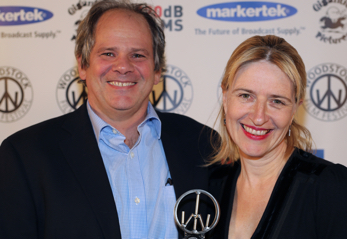 Sabine Hoffman presenting an award at 17th Woodstock Film Festival
