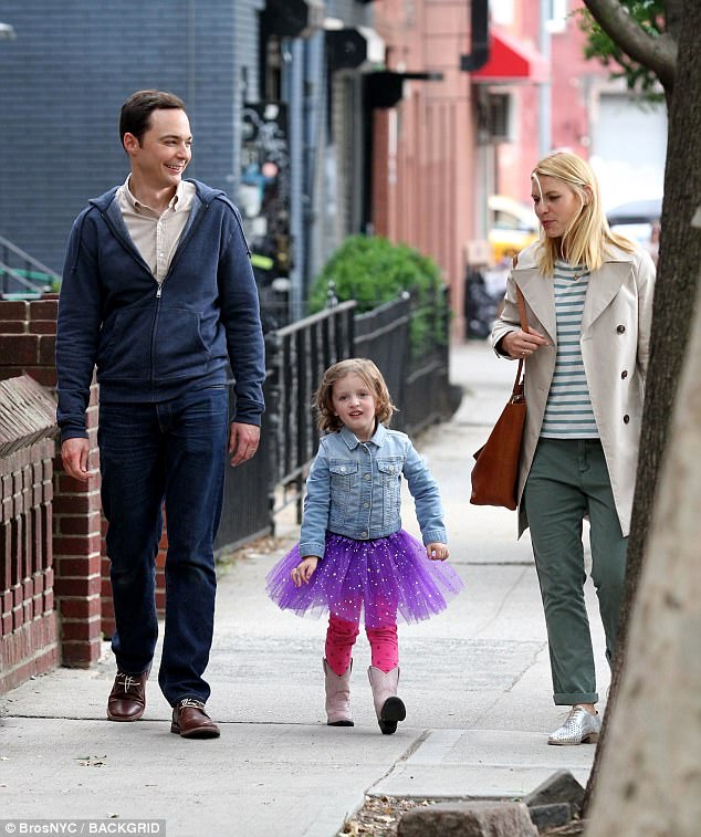 Claire Danes and Jim Parsons on set of A Kid Like Jake