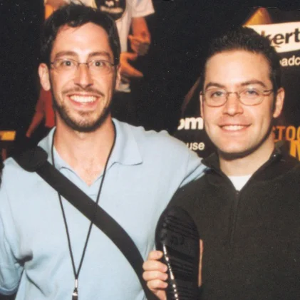 CADAVEROUS director Michael Fiore with Composer Ryan. Photo by Lorna Tychostup