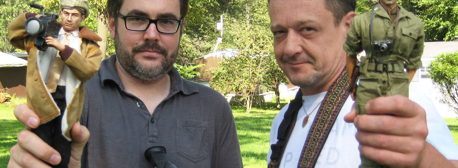 Director Jeff Malmberg and Mark Hogancamp during the making of MARWENCOL