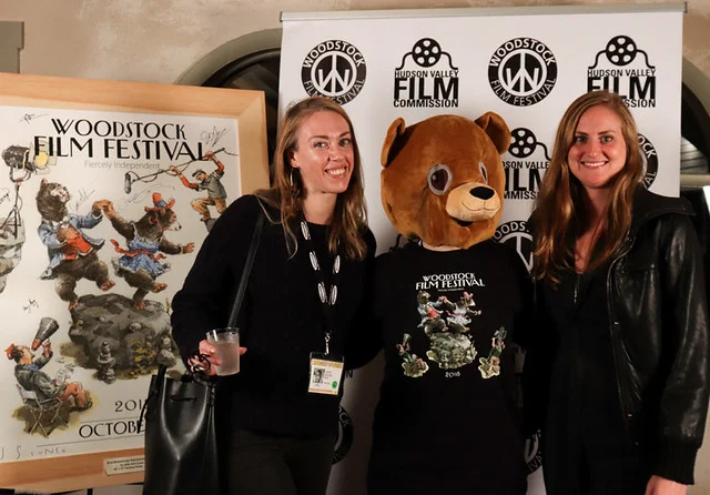 Lauren Belfer and Suzannah Herbert, directors of Wrestle at the 2018 Woodstock Film Festival. Photo by Isabell Lawkins