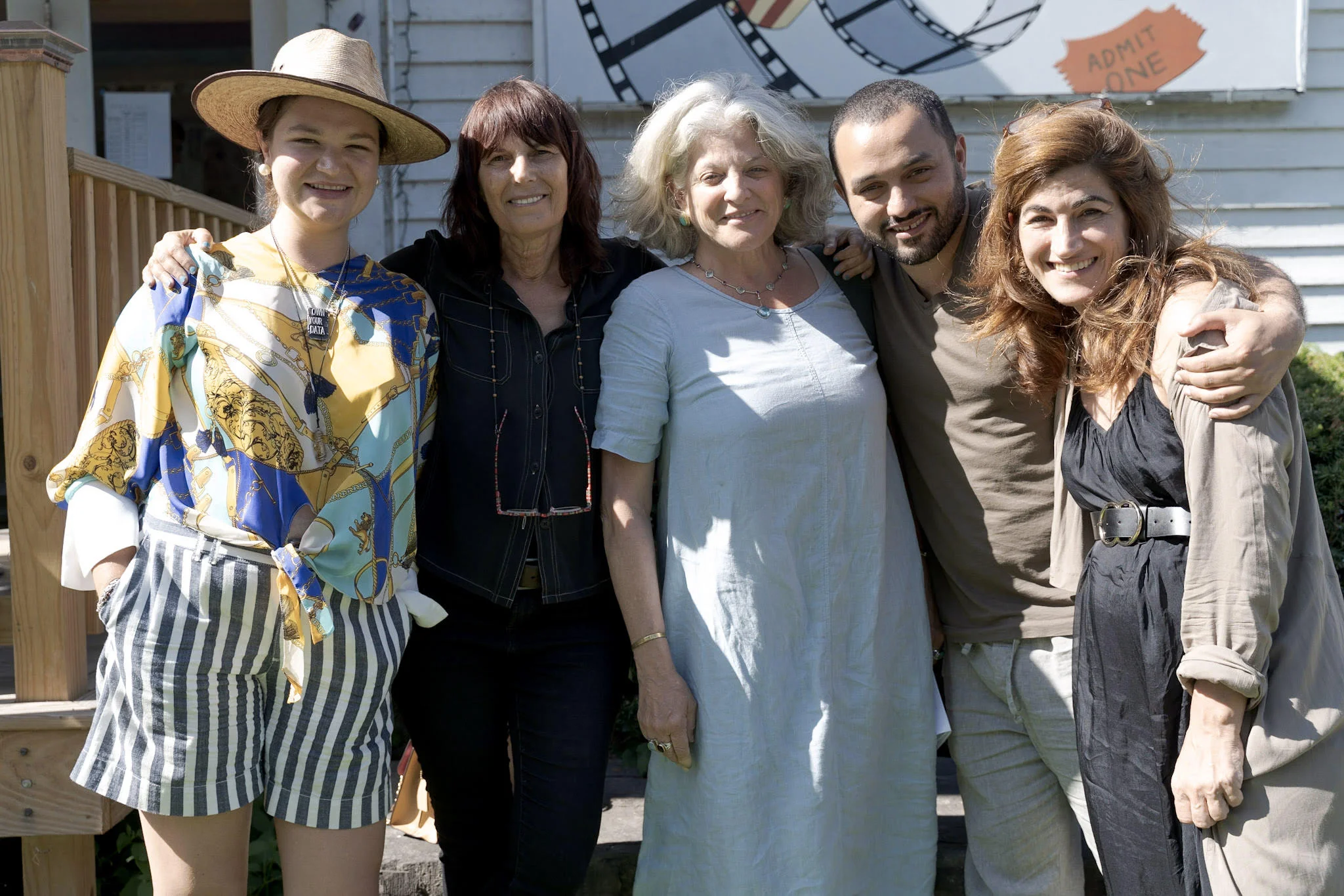 From left: Brittany Kaiser, Meira Blaustein, Hudson Valley-based producer Sarah E Johnson, Karim Amer, and Jehane Noujaim. Photo by: Jason Vasquez