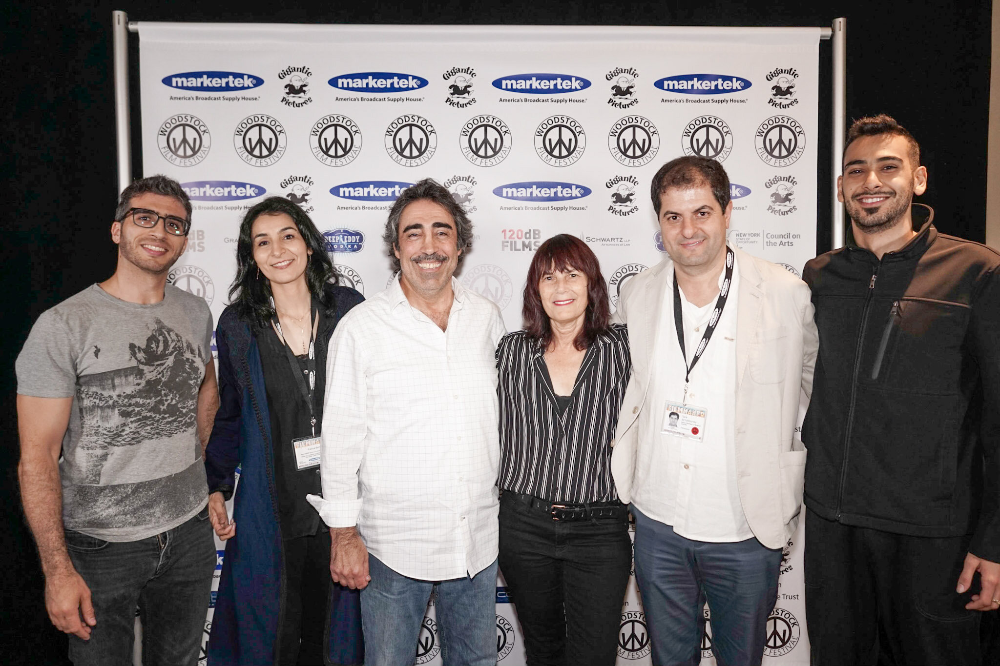 (From left) Tareq Rantisi, Simon Shaheen, Meira Blaustein, Tarik Benbrahim and Firas Zreik at the event