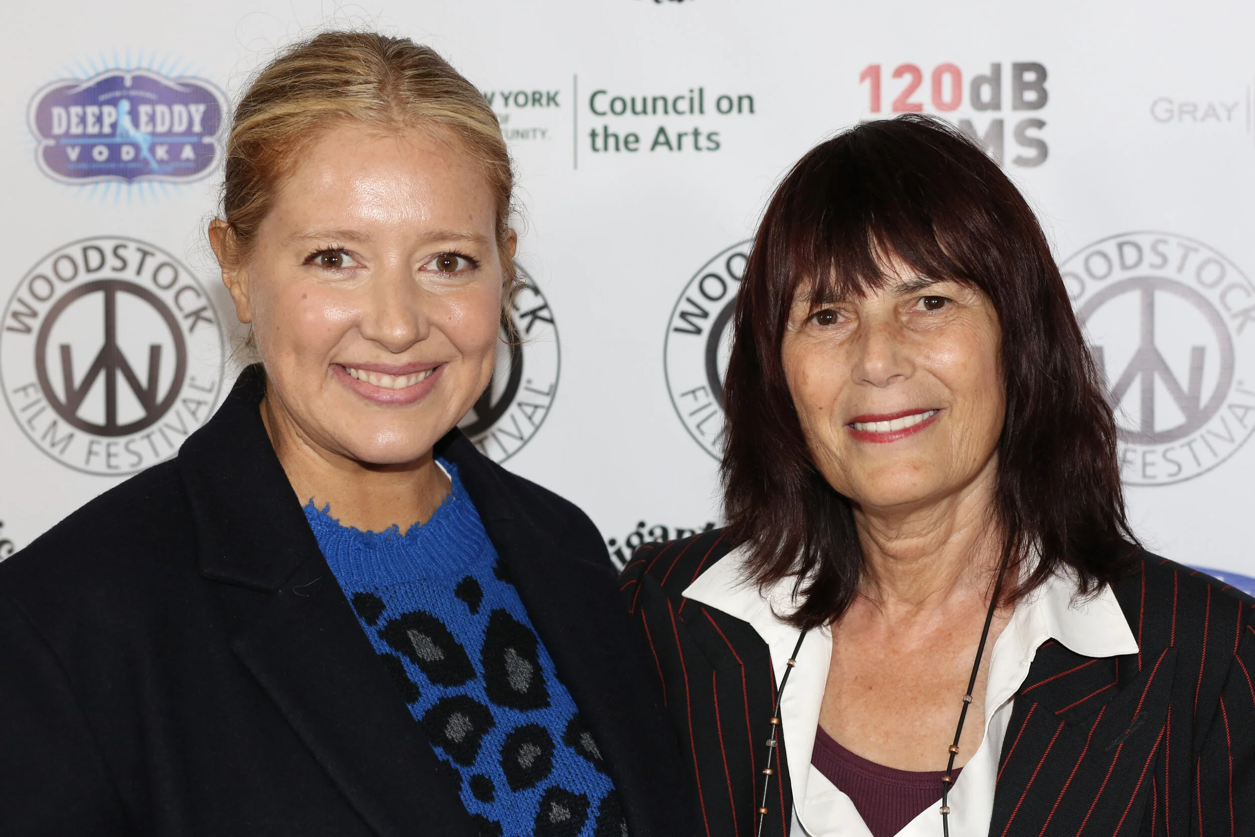 Honey Boy producer Daniela Taplin (left) with Woodstock Film Festival co-founder and executive director Meira Blaustein (right)