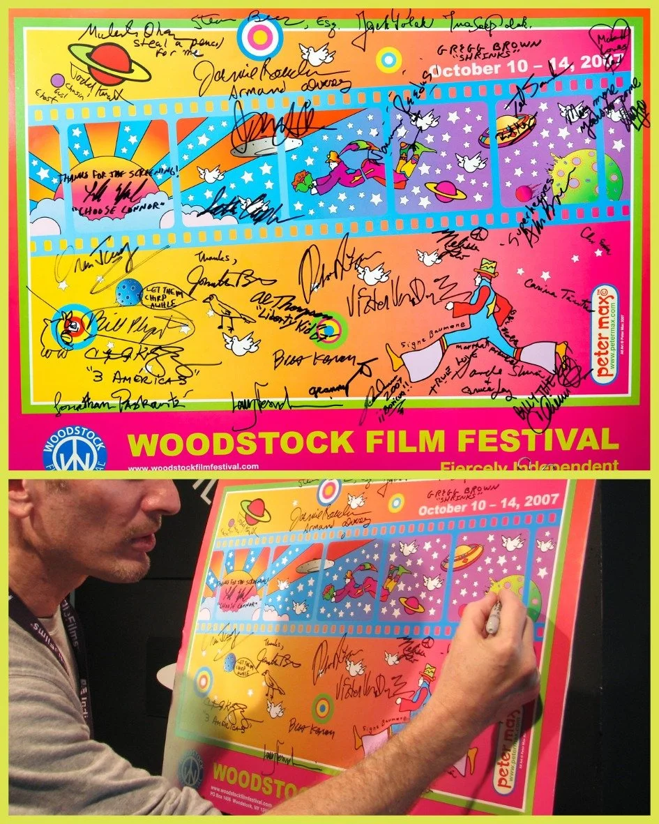 Today, the Woodstock Film Festival and the world says goodbye to Peter Max, a visionary artist whose colorful and experimental depictions of '60s counterculture has enthralled the world for decades. In 2007, he designed the Festival's annual poster, 