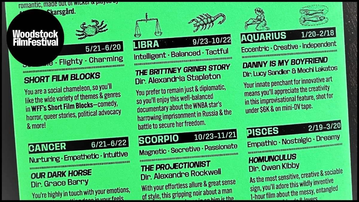 What to See at the 27th Annual Woodstock Film Festival Based on Your Zodiac Sign