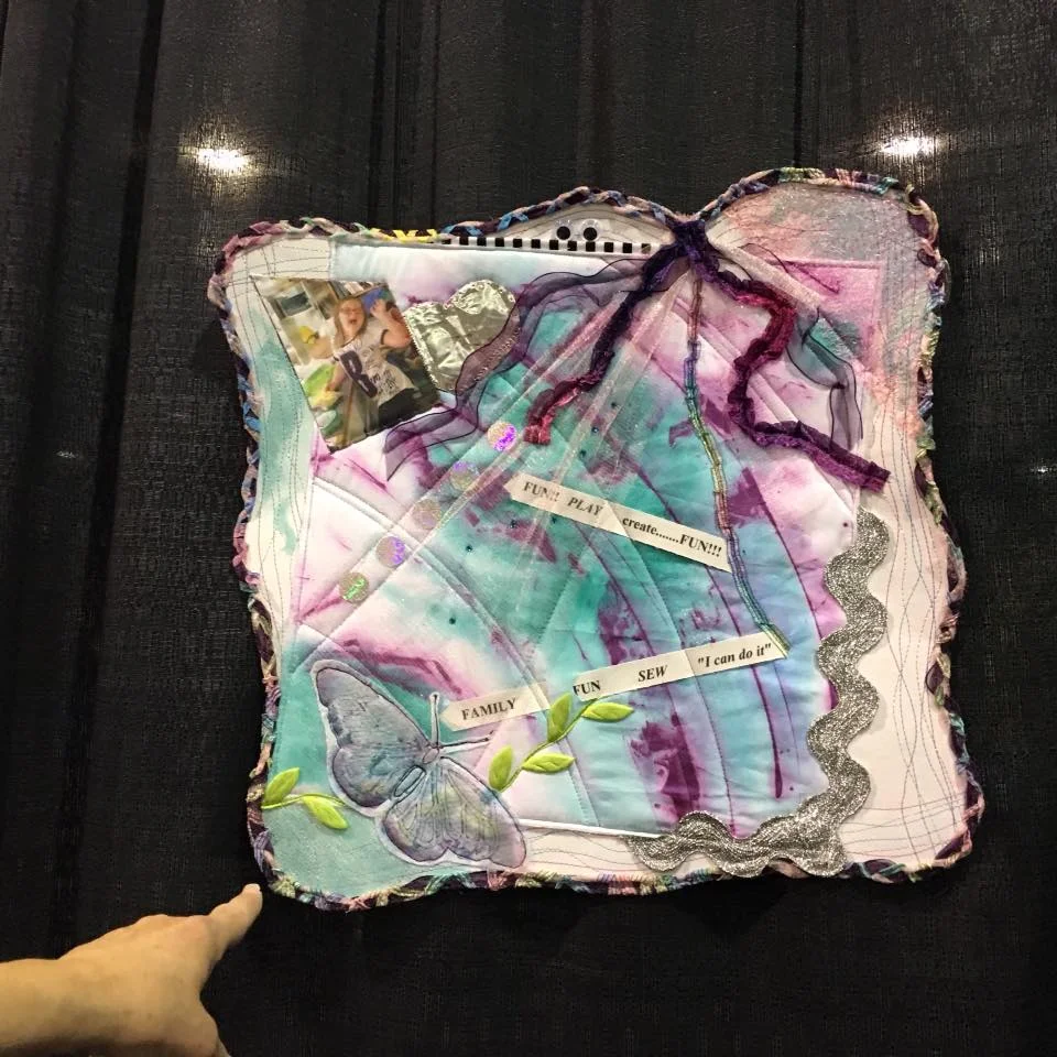Our own Vickie Alsene's art quilt was accepted by and displayed at the International Quilt Festival in Chicago.