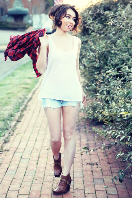 Guess Jeans_Boyfriend High Low Tank_alaLadywolf_whitney s Williams_flannel_vintage