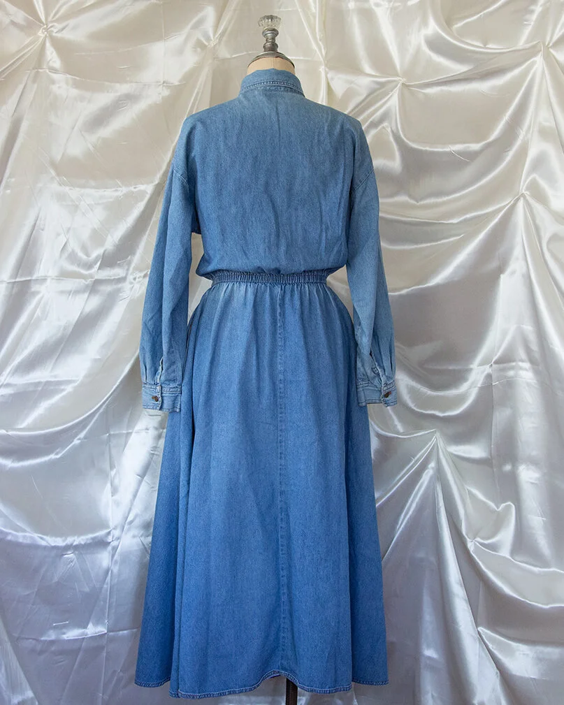 cute dresses 11 year olds Vintage Bloom Denim Gown – Rahath