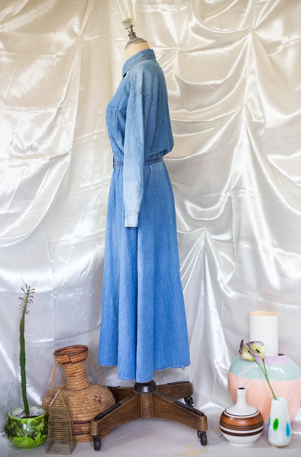 white christmas dresses 1980s Denim Dress main image 0