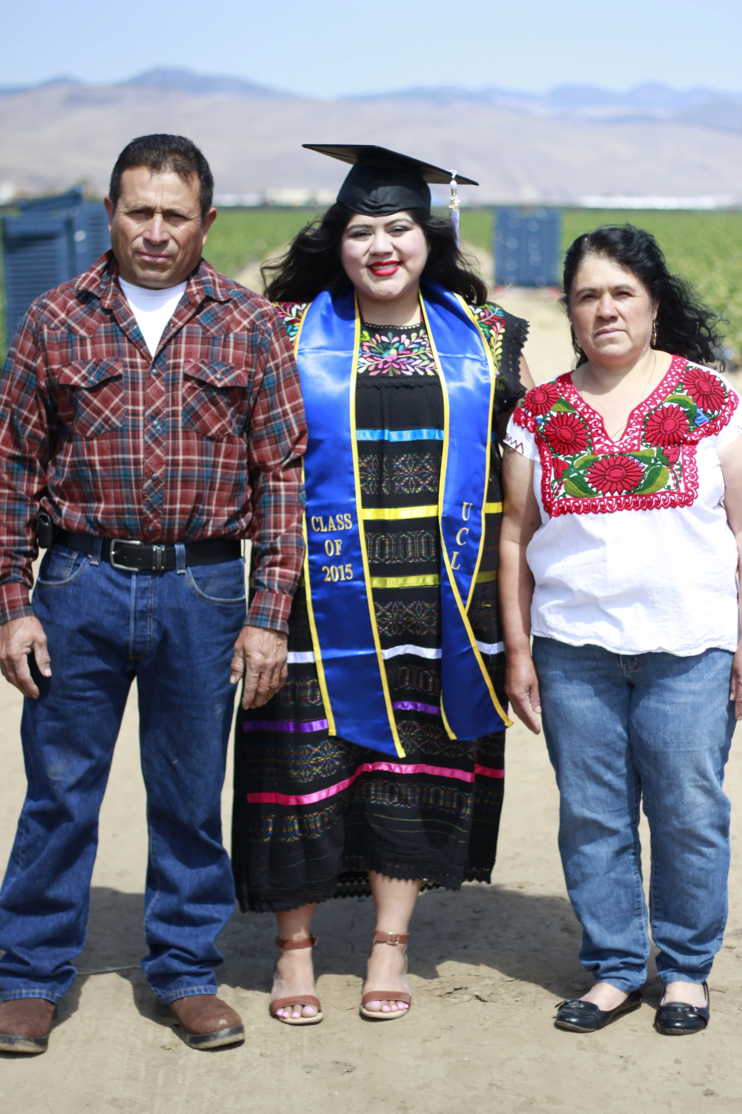 Eunice Gonzales and parents-UCLA Graduation 2015. Photo Credit: @eljorgeflores