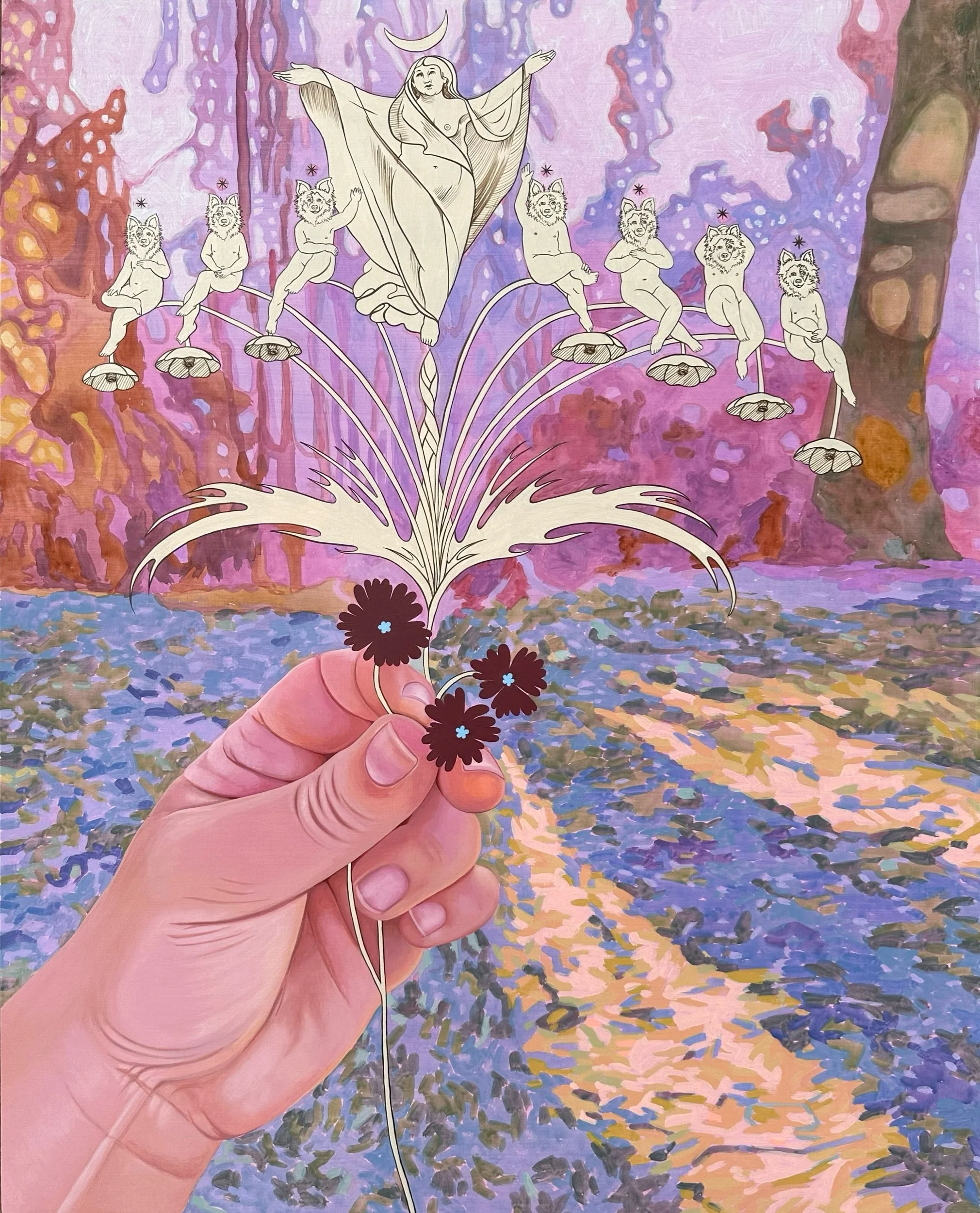 Seven Sisters in the Moon Garden (for Artemis)