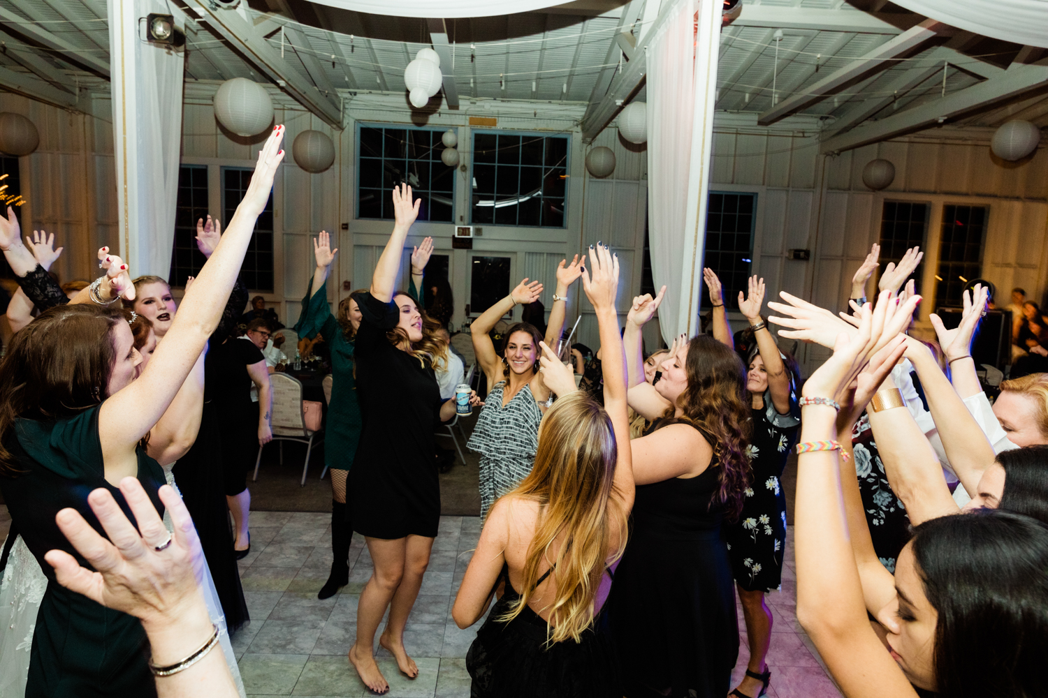 Guests dancing at lighthouse point park carousel