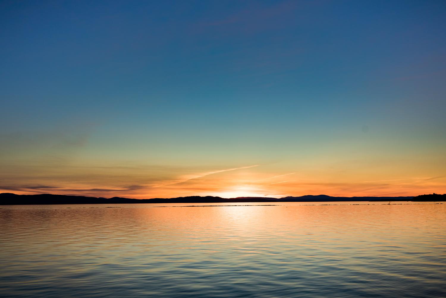 Sunset and mountains