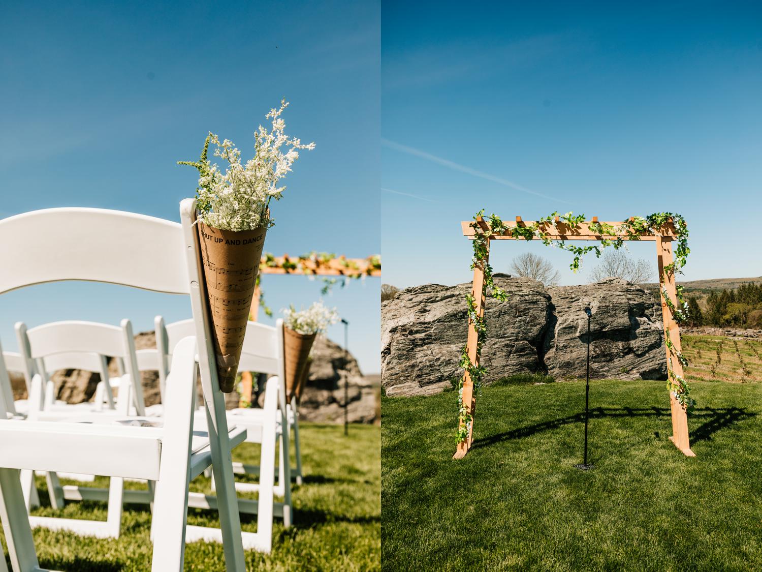 Music themed wedding details in Santa Fe