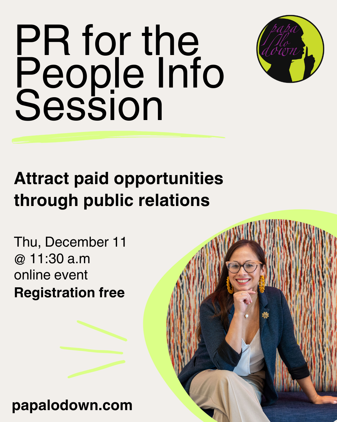 FREE Info Session! PR For The People Spring 2026