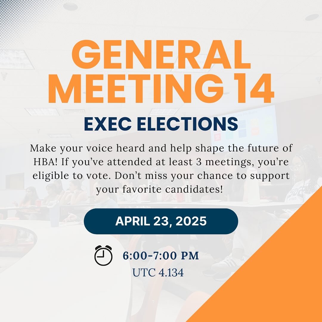 Join us this Wednesday for the LAST meeting of the semester: ELECTIONS 🤩