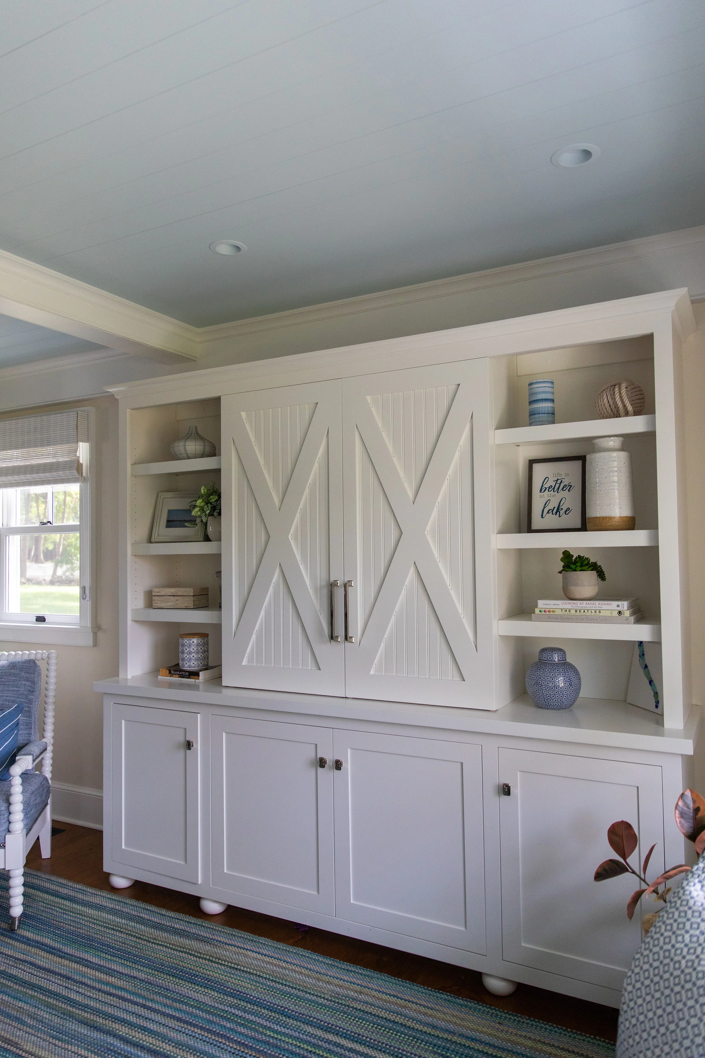 Built in storage ideas by Teaselwood Design, Skaneateles, New York interior designer